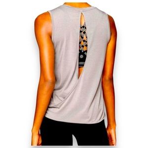 Athleta Women’s Essence Open Back Tank Yoga Workout Athleisure Gym Gray MT